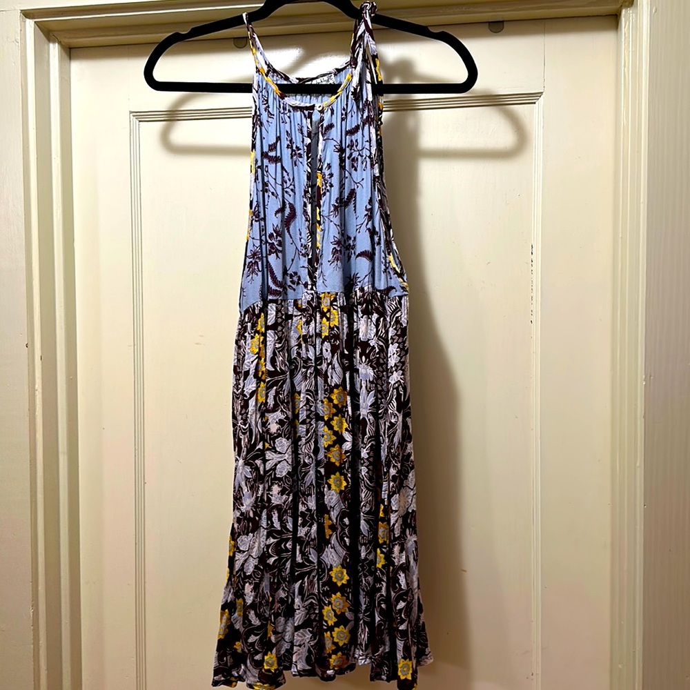 Free People floral spaghetti strap slip